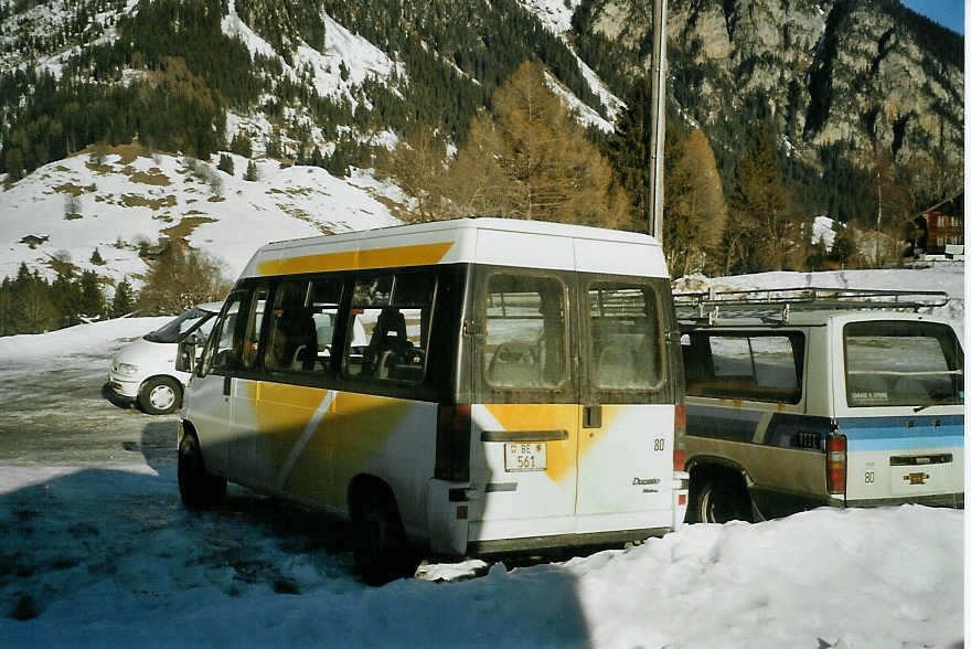 (082'916) - Spring, Schwenden - BE 561 - Fiat (ex CarPostal Ouest; ex P 21'106) am 6. Februar 2006 in Schwenden, Parkplatz