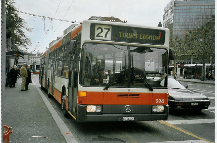 (083'402) - TPG Gen�ve - Nr. 224/GE 96'344 - Mercedes am 6. M�rz 2006 in Gen�ve, 22-Cantons