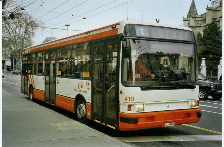 (083'411) - TPG Gen�ve - Nr. 410/GE 96'816 - Renault am 6. M�rz 2006 in Gen�ve, 22-Cantons