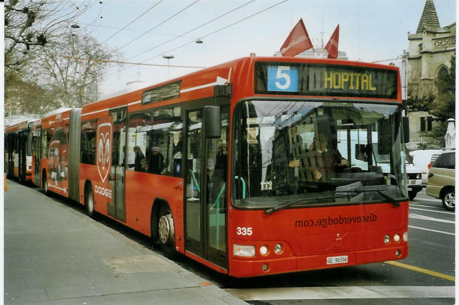 (083'422) - TPG Gen�ve - Nr. 335/GE 96'394 - Volvo am 6. M�rz 2006 in Gen�ve, 22-Cantons