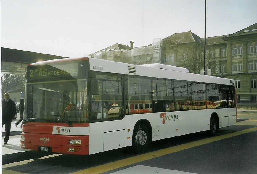 (084'021) - TRAVYS Yverdon - VD 360'502 - MAN am 19. M�rz 2006 beim Bahnhof Yverdon