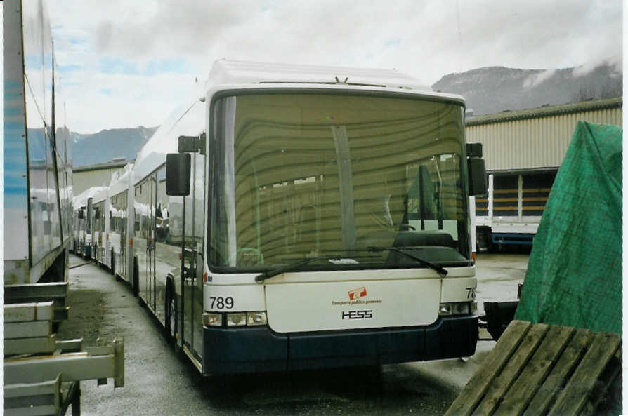 (084'126) - TPG Gen�ve - Nr. 789 - Hess/Hess Doppelgelenktrolleybus am 2. April 2006 in Bellach, Hess