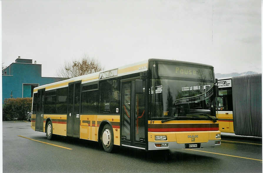 (084'214) - STI Thun - Nr. 81/BE 543'381 - MAN am 9. April 2006 bei der Schiffl�ndte Thun