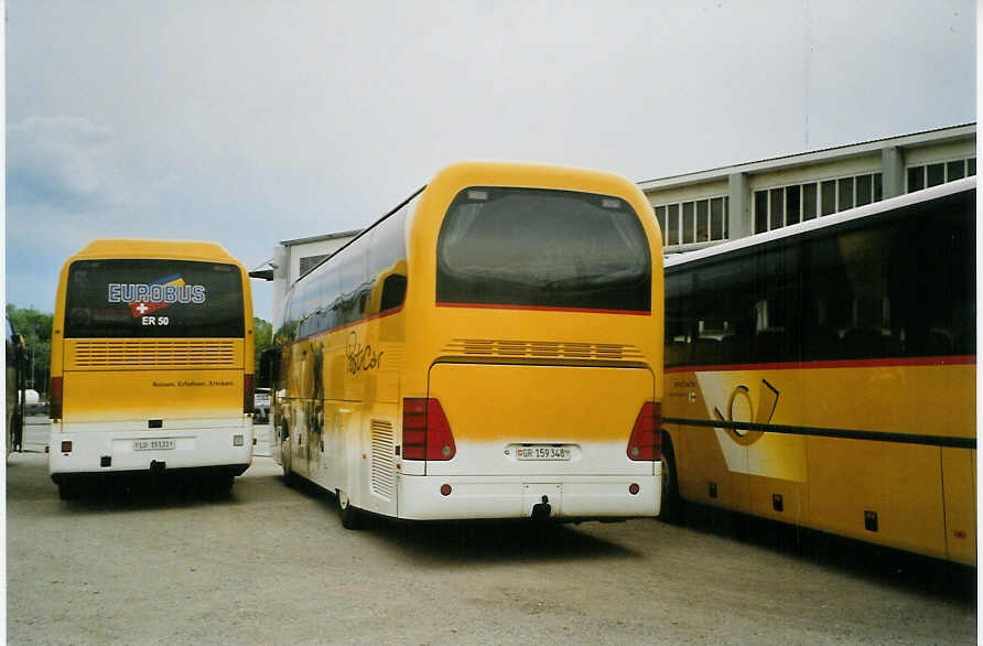 (085'120) - PostAuto Graub�nden - GR 159'348 - Neoplan (ex P 25'151) am 13. Mai 2006 in Aarberg, Galva-Areal