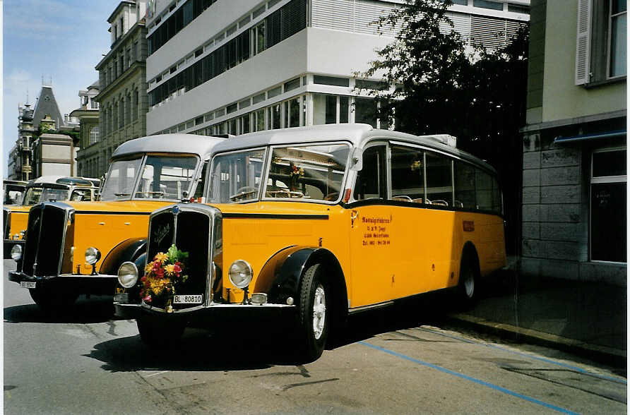 (086'835) - Jaggi, Gelterkinden - BL 80'810 - Saurer/Saurer (ex M�hlemann, Valchava; ex AVG Grindelwald; ex P 23'087) am 25. Juni 2006 in Bern, Museum f�r Kommunikation