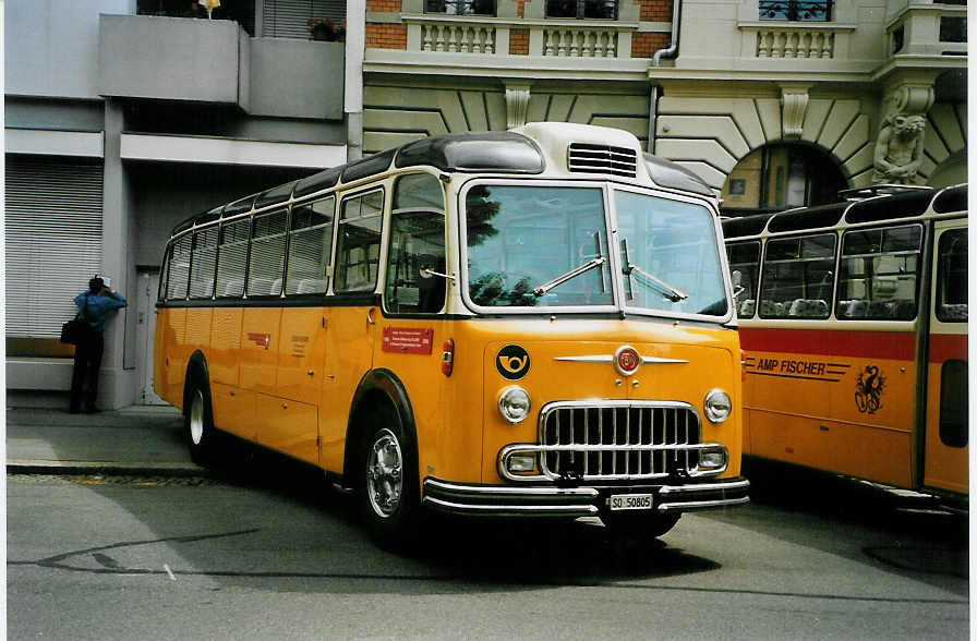 (086'933) - Gerber, Matzendorf - SO 50'805 - FBW/R&J (ex Kontiki, Wettingen; ex P 24'001; ex P 21'501) am 25. Juni 2006 in Bern, Museum f�r Kommunikation