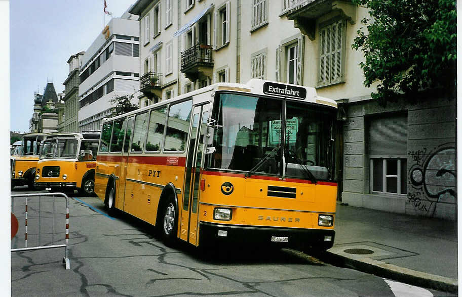(087'020) - Kolb&Binggeli, Matten - Nr. 3/BE 606'400 - Saurer/R&J (ex Schmocker, Stechelberg Nr. 3; ex Nr. 1; ex Gertsch, Stechelberg Nr. 1) am 25. Juni 2006 in Bern, Museum f�r Kommunikation