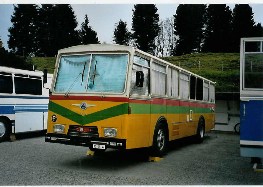 (089'114) - Wisler, M�hlau - AG 53'197 - Saurer/Hess (ex Flury, Balm) am 19. August 2006 auf dem Gurnigelpass
