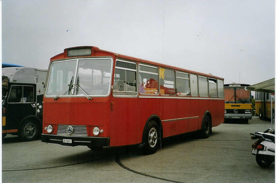 (089'201) - Arnold, Zug - ZG 56'311 - Saurer/T�scher (ex M�ller, H�nenberg; ex P 24'643) am 19. August 2006 auf dem Gurnigelpass