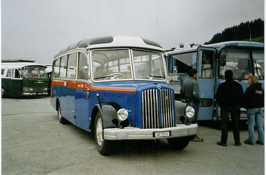 (089'206) - Wihler, Chur - GR 5101 - Saurer/FHS (ex Granella, W�renlingen; ex Amstein, Willisau) am 19. August 2006 auf dem Gurnigelpass