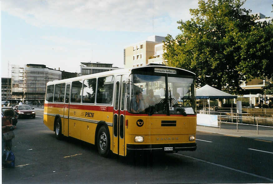 (089'722) - Keller, Niederwil - SG 147'920 - Saurer/R&J (ex Keller, Hottwil Nr. 5; ex P 25'303; ex P 25'354) am 12. September 2006 bei der Schiffl�ndte Thun