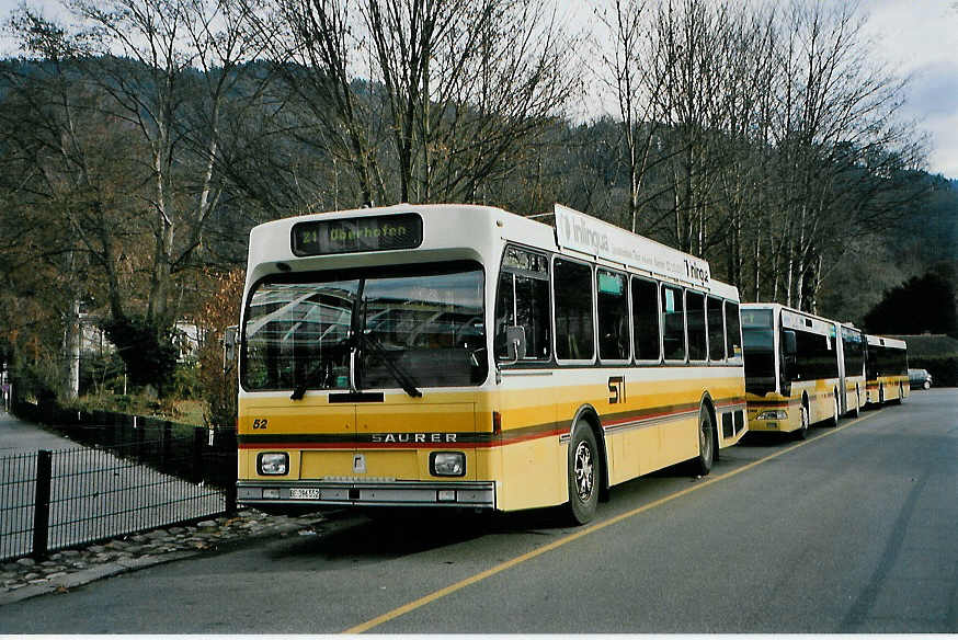 (090'924) - STI Thun - Nr. 52/BE 396'552 - Saurer/R&J am 8. Dezember 2006 bei der Schiffl�ndte Thun