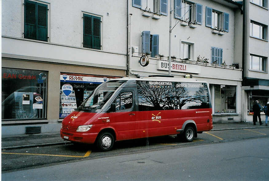 (090'936) - Busland, Burgdorf - Nr. 34/BE 567'514 - Mercedes/Auw�rter (ex AAGK Koppigen Nr. 14) am 10. Dezember 2006 beim Bahnhof Burgdorf