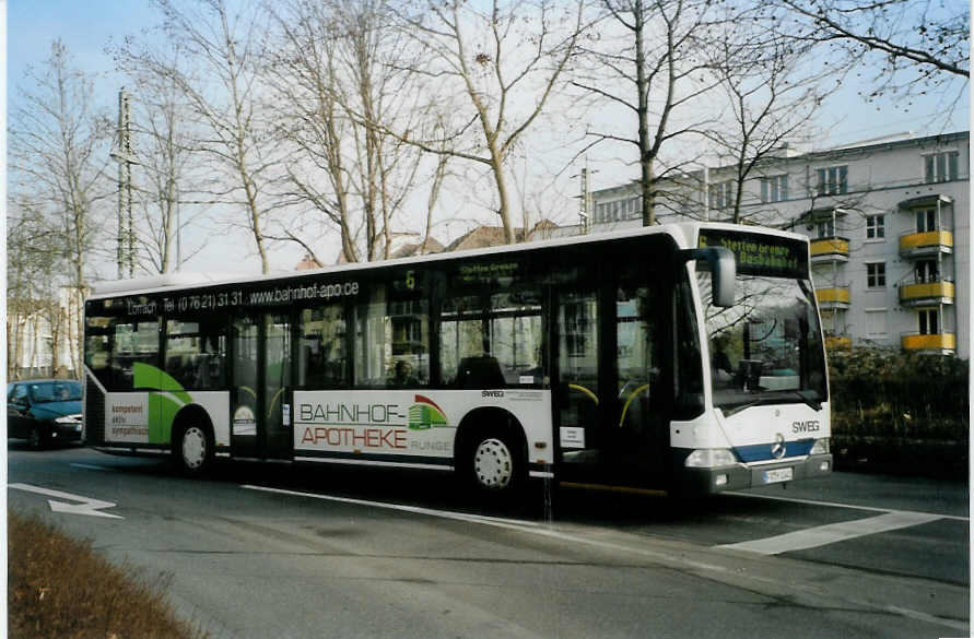 (091'815) - SWEG Lahr - FR-H 1041 - Mercedes am 3. Februar 2007 in L�rrach, Busbahnhof