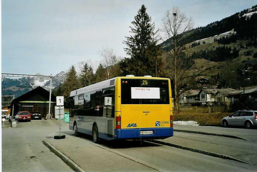 (092'006) - AFA Adelboden - Nr. 56/BE 611'030 - MAN/G�ppel am 17. Februar 2007 beim Bahnhof Lenk