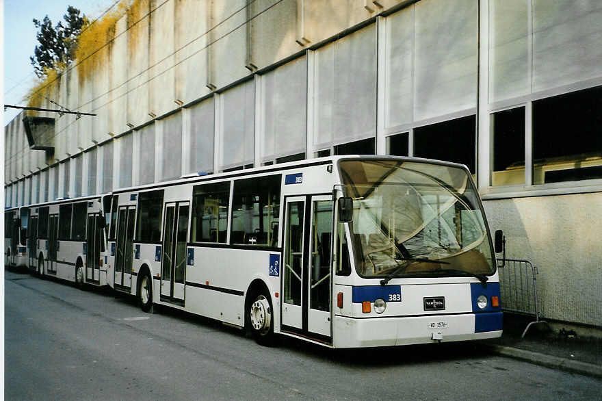 (093'000) - TL Lausanne - Nr. 383/VD 1576 - Van Hool am 17. M�rz 2007 in Lausanne, D�p�t Borde