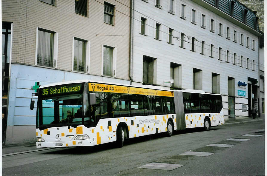 (093'228) - SB Schaffhausen - Nr. 3/SH 12'503 - Mercedes am 22. M�rz 2007 beim Bahnhof Schaffhausen