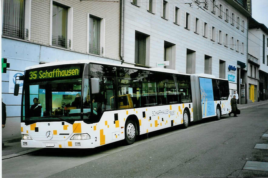 (093'312) - SB Schaffhausen - Nr. 2/SH 12'502 - Mercedes am 22. M�rz 2007 beim Bahnhof Schaffhausen