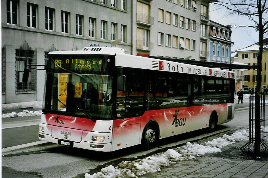 (093'413) - BGU Grenchen - Nr. 8/SO 21'958 - MAN/G�ppel am 25. M�rz 2007 in Grenchen, Postplatz