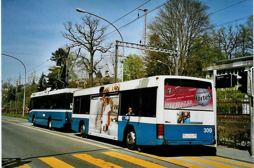 (093'901) - VBL Luzern - Nr. 309 - Lanz+Marti/Hess Personenanh�nger am 13. April 2007 in Luzern, Verkehrshaus