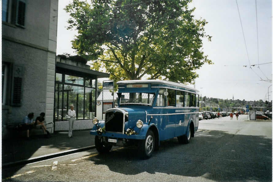 (094'610) - VBZ Z�rich - Nr. 45/ZH 101'045 - Saurer/T�scher (ex Firma in Spreitenbach; ex VBZ Z�rich Nr. 245; ex VBZ Z�rich Nr. 45) am 26. Mai 2007 beim Bahnhof Z�rich-Tiefenbrunnen