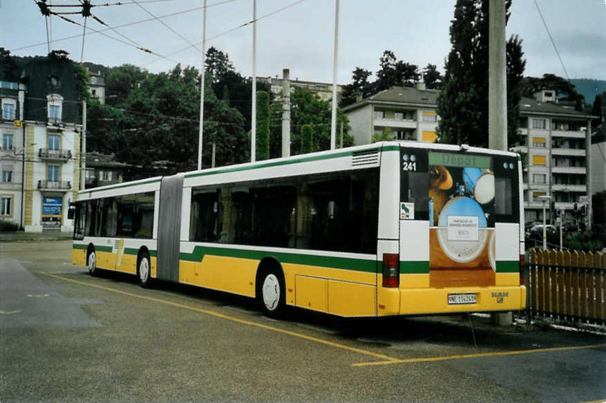 (094'805) - TN Neuch�tel - Nr. 241/NE 114'241 - MAN am 27. Mai 2007 in Neuch�tel, D�p�t