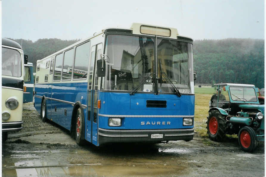 (095'004) - Hauser, W�denswil - ZH 203'215 - Saurer/R&J (ex Bucher, Gr�t; ex P 25'648) am 2. Juni 2007 in Thayngen, Saurertreffen