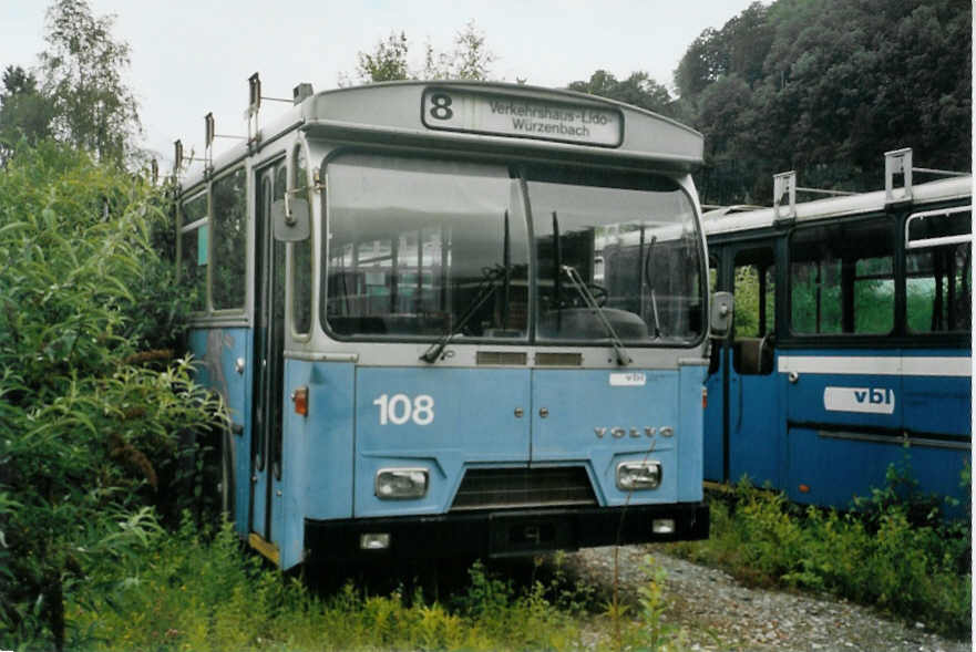 (095'216) - VBL Luzern - Nr. 108 - Volvo/Hess am 2. Juni 2007 in N�fels