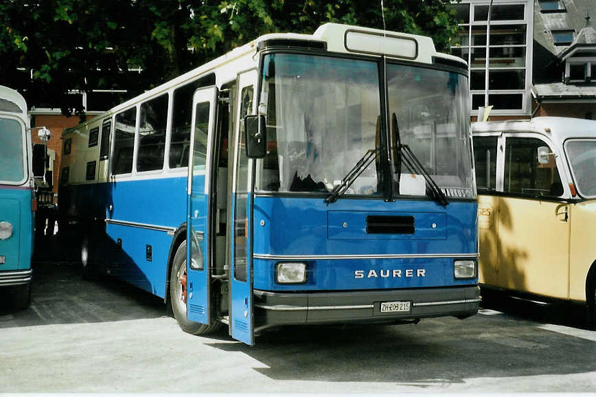 (095'533) - Hauser, W�denswil - ZH 203'215 - Saurer/R&J (ex Bucher, Gr�t; ex P 25'648) am 23. Juni 2007 in Aigle, Saurertreffen