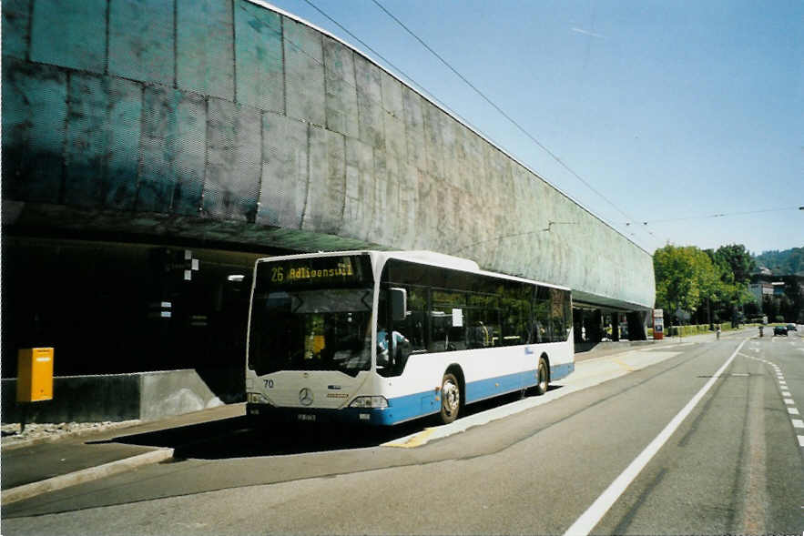 (096'124) - VBL Luzern - Nr. 70/LU 15'728 - Mercedes am 15. Juli 2007 in Luzern, Br�elstrasse