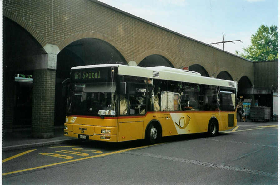 (096'334) - Lengacher, M�nsingen - Nr. 3/BE 547'388 - MAN/G�ppel am 17. Juli 2007 beim Bahnhof M�nsingen