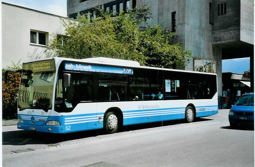 (097'506) - RTB Altst�tten - Nr. 52/SG 248'734 - Mercedes am 18. August 2007 beim Bahnhof Buchs