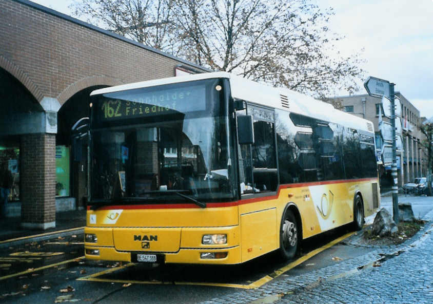 (101'034) - Lengacher, M�nsingen - Nr. 3/BE 547'388 - MAN/G�ppel am 14. November 2007 beim Bahnhof M�nsingen
