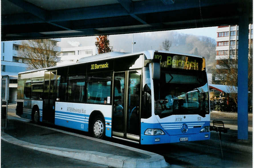 (102'705) - RTB Altst�tten - Nr. 53/SG 243'853 - Mercedes am 29. Dezember 2007 beim Bahnhof Heerbrugg