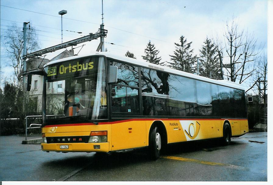 (103'420) - Postautobetriebe Unteres Toggenburg, L�tisburg - SG 12'842 - Setra (ex Schwizer, Goldach; ex L�mmli, Thal; ex P 25'112) am 7. Januar 2008 beim Bahnhof Flawil