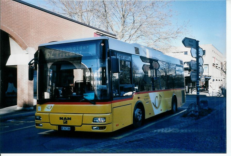 (103'721) - Lengacher, M�nsingen - Nr. 3/BE 547'388 - MAN/G�ppel am 28. Januar 2008 beim Bahnhof M�nsingen