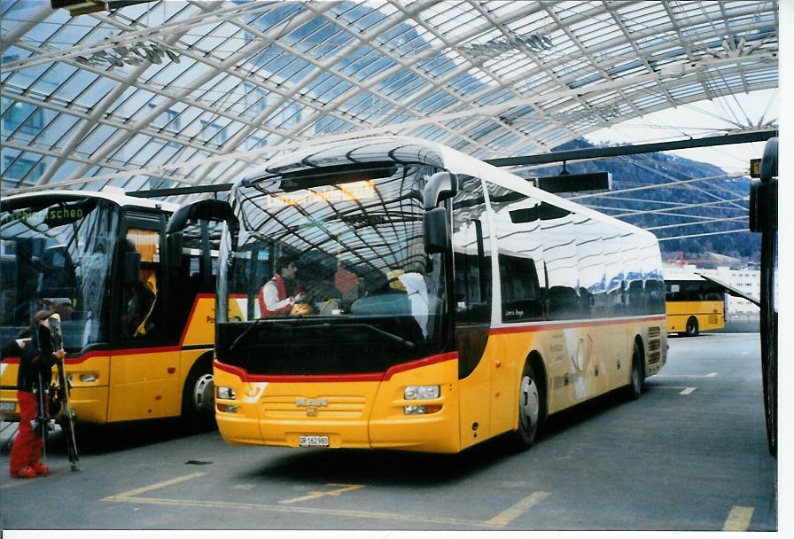 (103'902) - PostAuto Graub�nden - GR 162'980 - MAN am 4. Februar 2008 in Chur, Postautostation