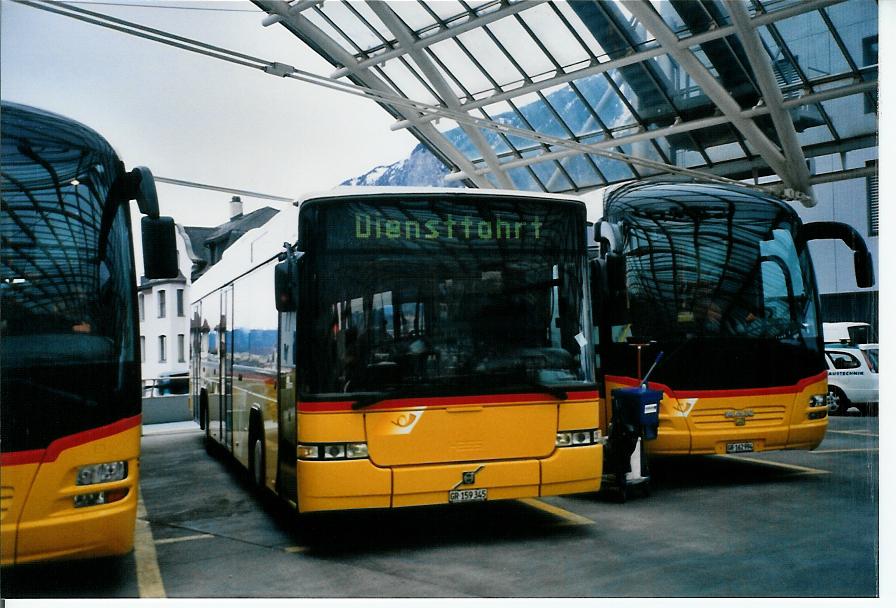 (103'912) - PostAuto Graub�nden - GR 159'345 - Volvo/Hess (ex P 25'676) am 4. Februar 2008 in Chur, Postautostation