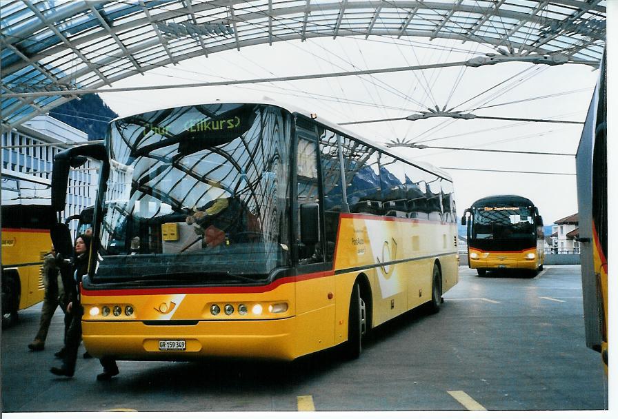 (104'003) - PostAuto Graub�nden - GR 159'349 - Neoplan (ex P 25'166) am 4. Februar 2008 in Chur, Postautostation