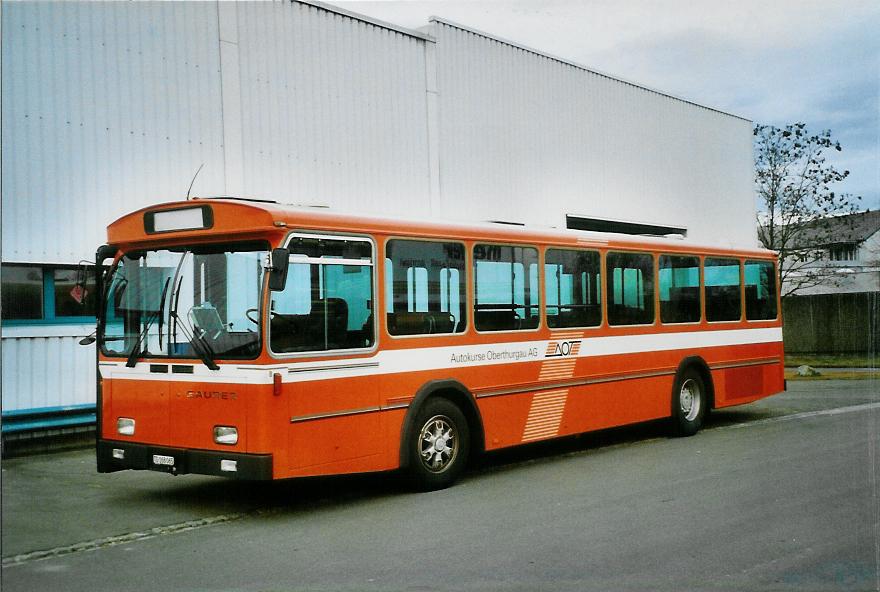 (104'115) - AOT Amriswil - Nr. 8/TG 168'065 - Saurer/T�scher (ex Frommelt, Vaduz) am 4. Februar 2008 in Amriswil, Garage II