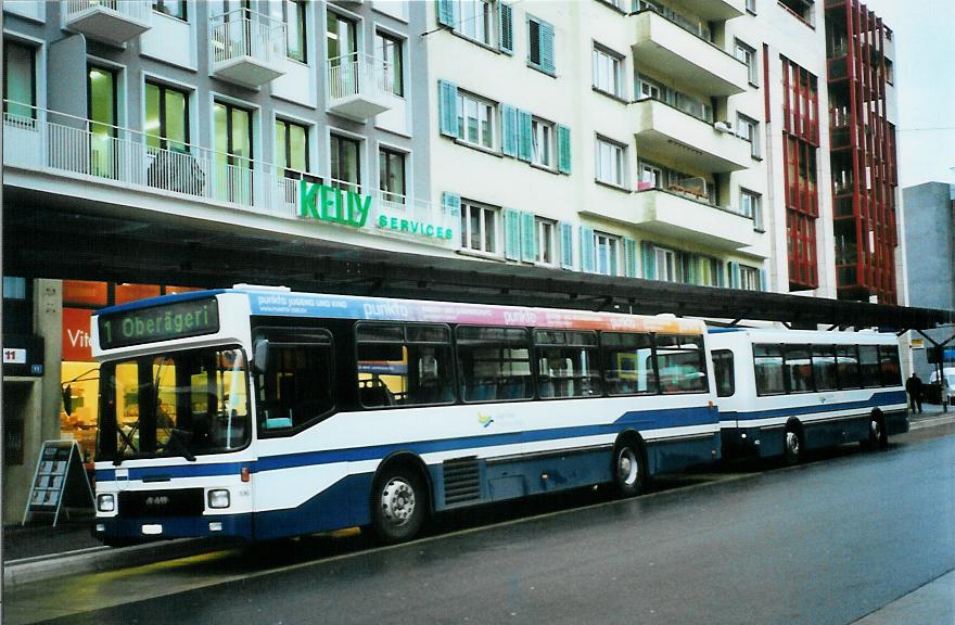 (105'317) - ZVB Zug - Nr. 106/ZG 54'616 - NAW/Hess (ex Nr. 96) am 17. M�rz 2008 beim Bahnhof Zug