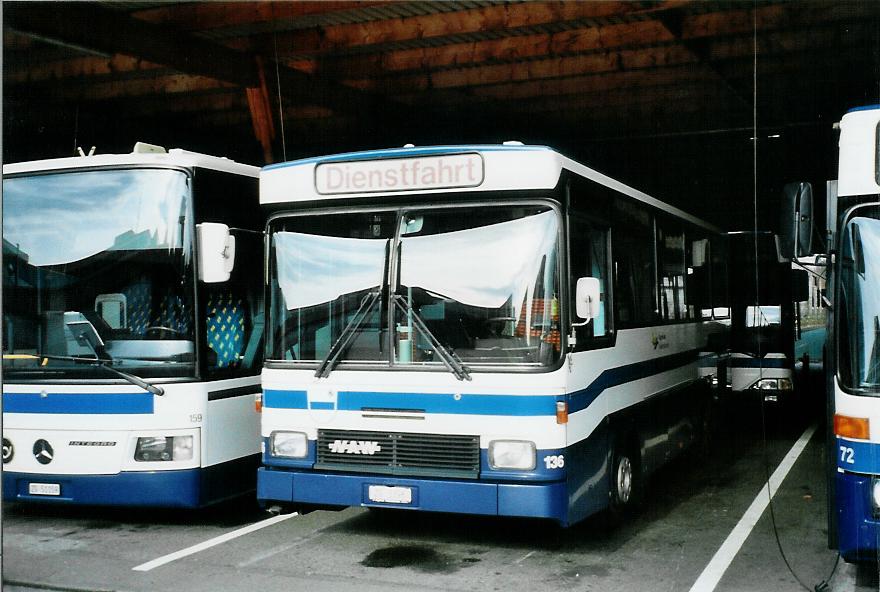 (105'713) - ZVB Zug - Nr. 136/ZG 3396 - NAW/Hess (ex Nr. 46) am 23. M�rz 2008 in Zug, Garage