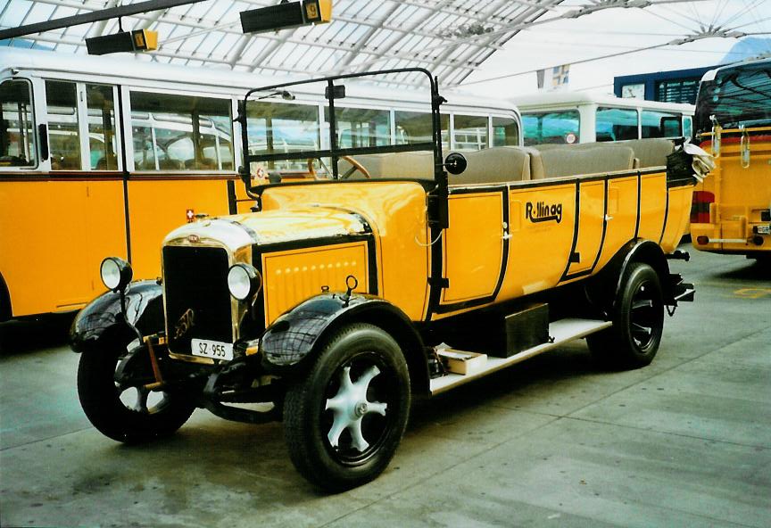 (107'132) - R�llin, Hirzel - SZ 955 - FBW/Seitz-Hess (ex RhV Altst�tten Nr. 31; ex P 2881/1529) am 24. Mai 2008 in Chur, Postautostation