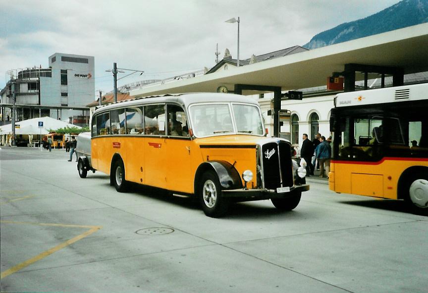 (107'408) - Capaul, Feldmeilen - ZH 53'700 - Saurer/R&J (ex M+79'518; ex P 23'067; ex P 2119) am 24. Mai 2008 beim Bahnhof Chur