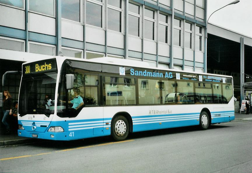 (107'434) - RTB Altst�tten - Nr. 41/SG 131'606 - Mercedes am 24. Mai 2008 beim Bahnhof Buchs