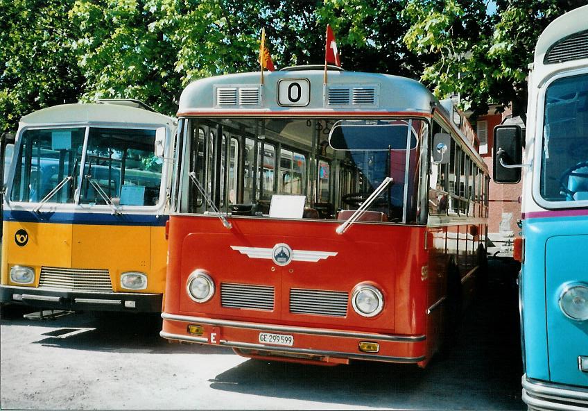 (108'036) - TPG Gen�ve (Hauri) - Nr. 986/GE 299'599 - Saurer/Hess am 21. Juni 2008 in Aigle, Saurertreffen