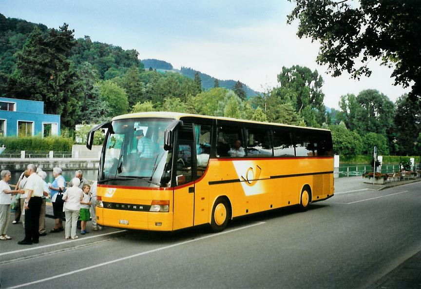 (108'417) - Moser, Teuffenthal - BE 336'192 - Setra (ex AutoPostale Ticino-Moesano; ex P 26'001; ex Barenco, Faido) am 25. Juni 2008 bei der Schiffl�ndte Thun