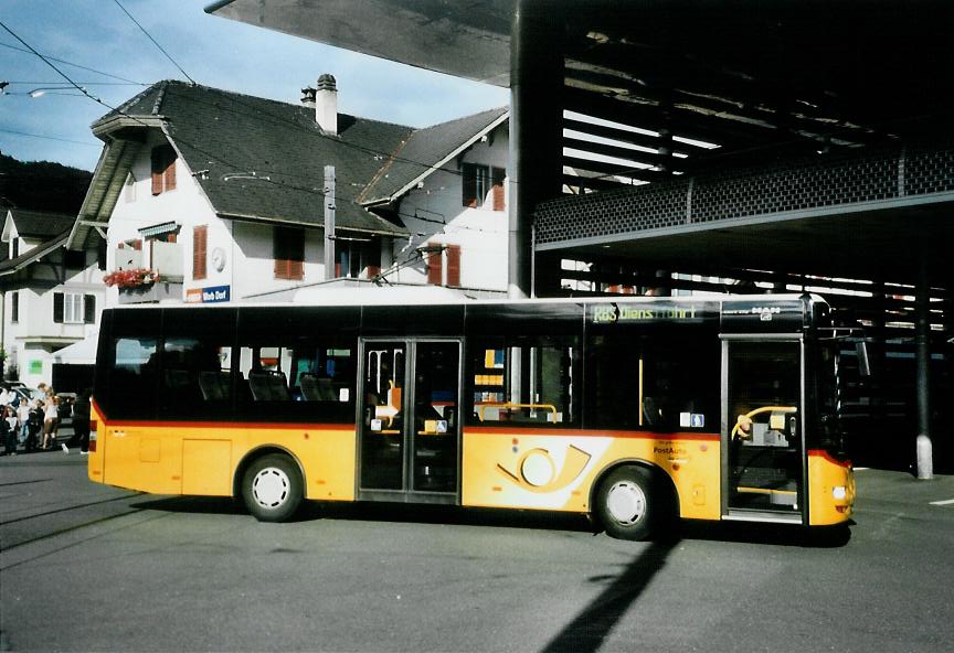 (108'936) - RBS Worblaufen - Nr. 217/BE 461'217 - MAN/G�ppel am 8. Juli 2008 beim Bahnhof Worb Dorf
