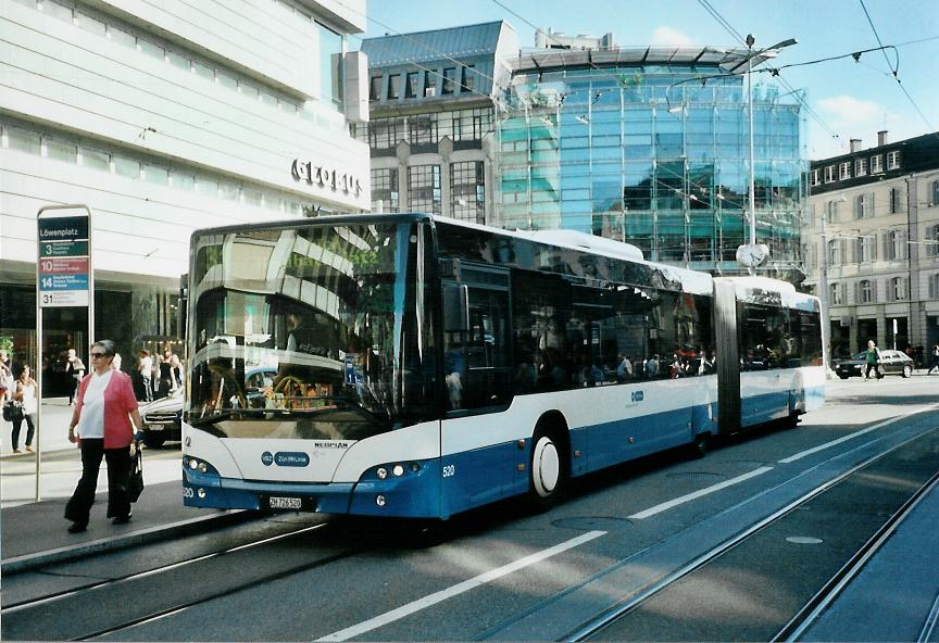 (109'419) - VBZ Z�rich - Nr. 520/ZH 726'520 - Neoplan am 16. Juli 2008 in Z�rich, L�wenplatz
