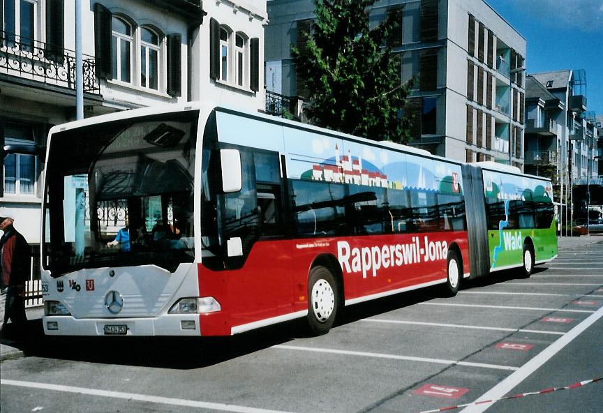 (110'407) - VZO Gr�ningen - Nr. 53/ZH 634'253 - Mercedes am 16. August 2008 beim Bahnhof Rapperswil